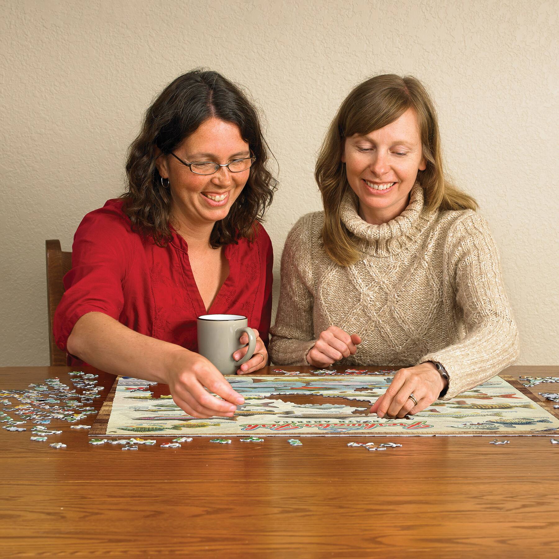 Alt View 1. Outset Media - Outset Media: Cobble Hill 1000 Piece Puzzle: Freshwater Fish Of North America.