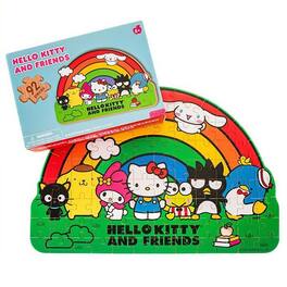 3D Puzzle - Wooden Jigsaw Puzzle Hello Kitty and Friends Rainbow 92pcs