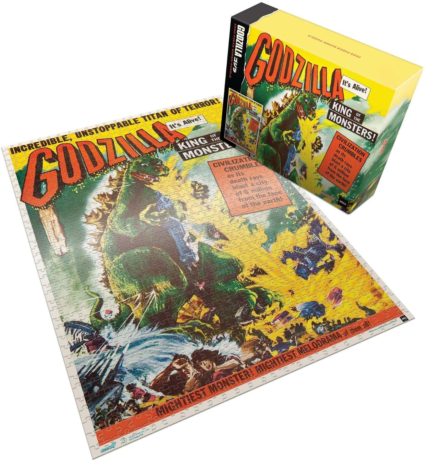 Super7 - Toho Puzzle - Godzilla King of Monsters (U.S. release One Sheet Poster) - GAMES (MISC) - Multicolor