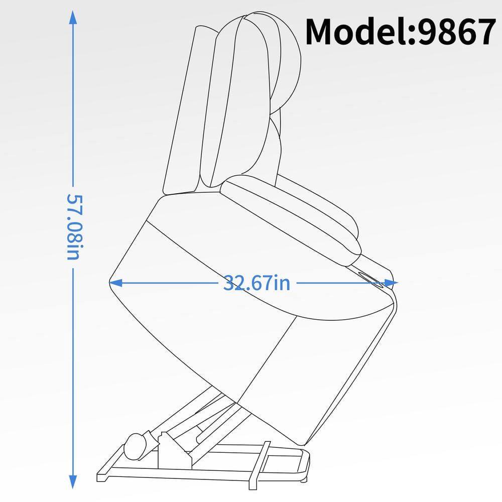 Model: 9867  
Height: 57.08 in  
Width: 32.67 in
