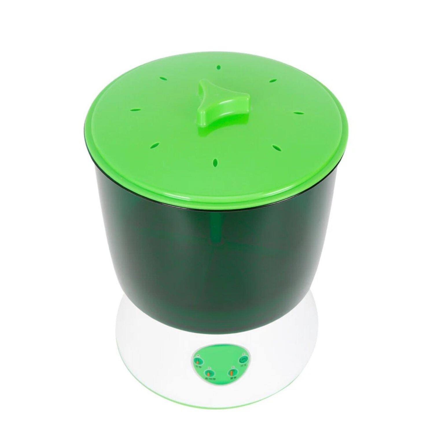 Front. Stock Preferred - 2-Layer Automatic Bean Sprout Maker Machine - Green.