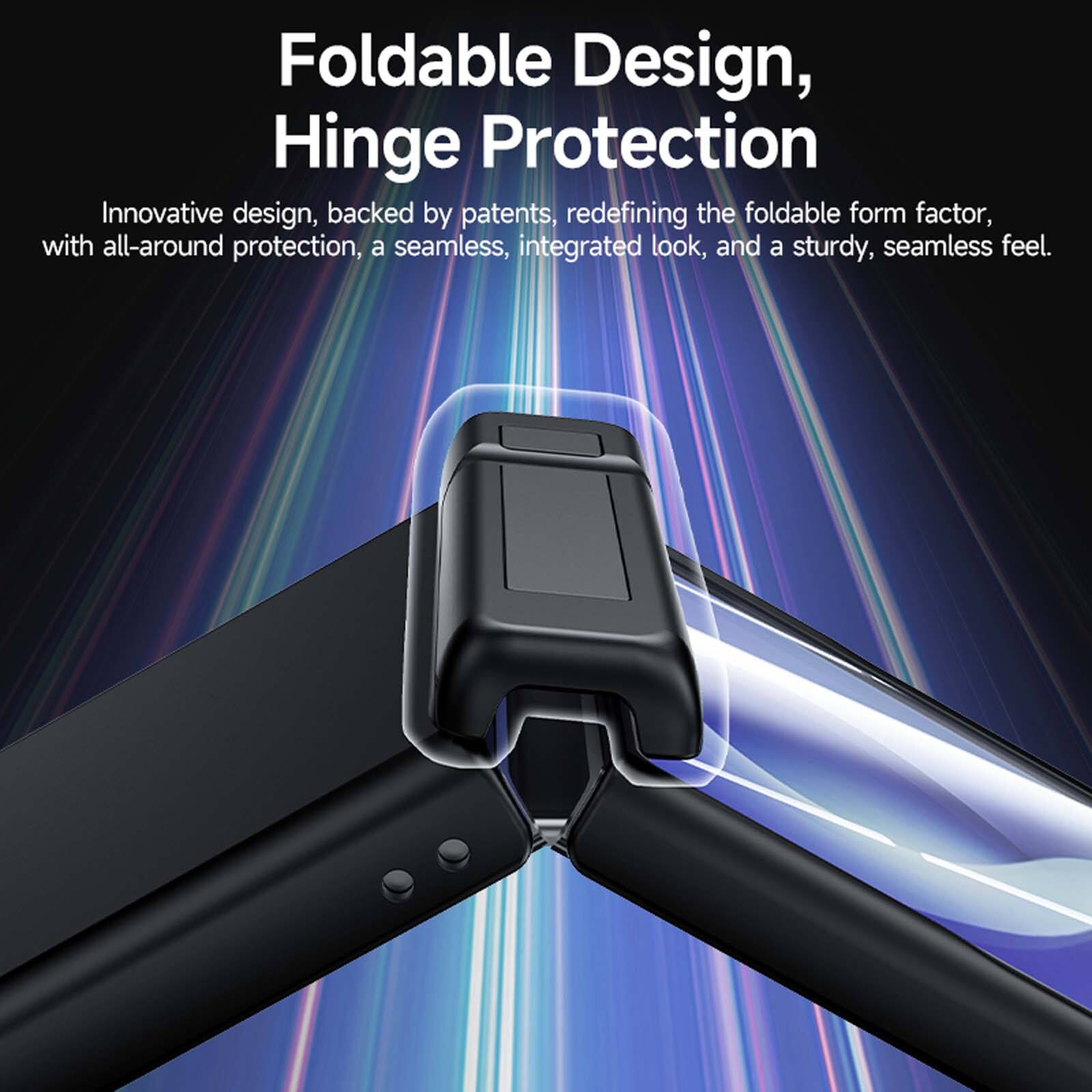 Foldable Design, Hinge Protection

Innovative design, backed by patents, redefining the foldable form factor, with all-around protection, a seamless, integrated look, and a sturdy, seamless feel.