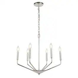 Living District - Enzo 6 Light Pendant - Chrome