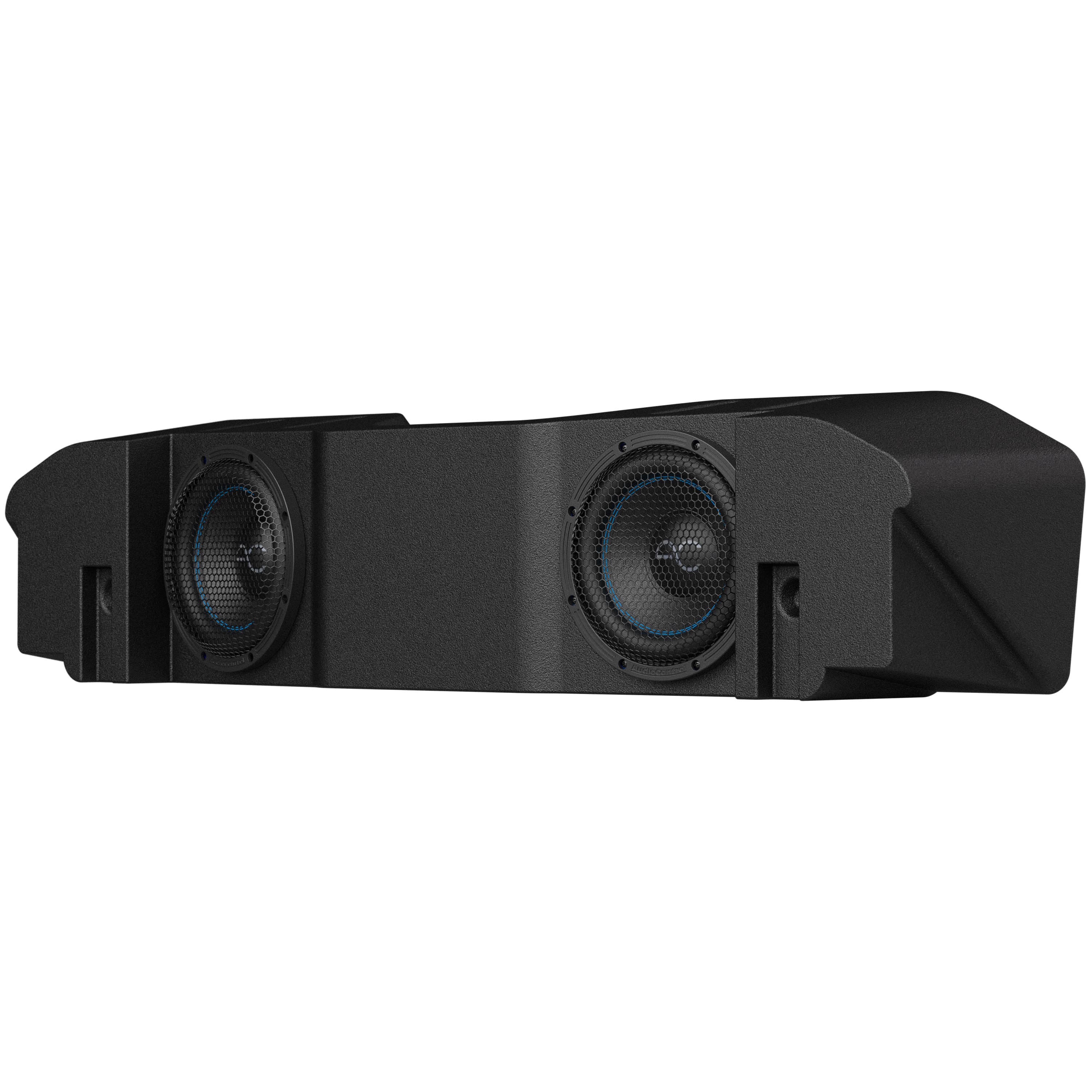 Alt View 12. AudioControl - Dual 8” Single-Voice-Coil 2-Ohm Underseat Loaded Vented Subwoofer Enclosure - Black.