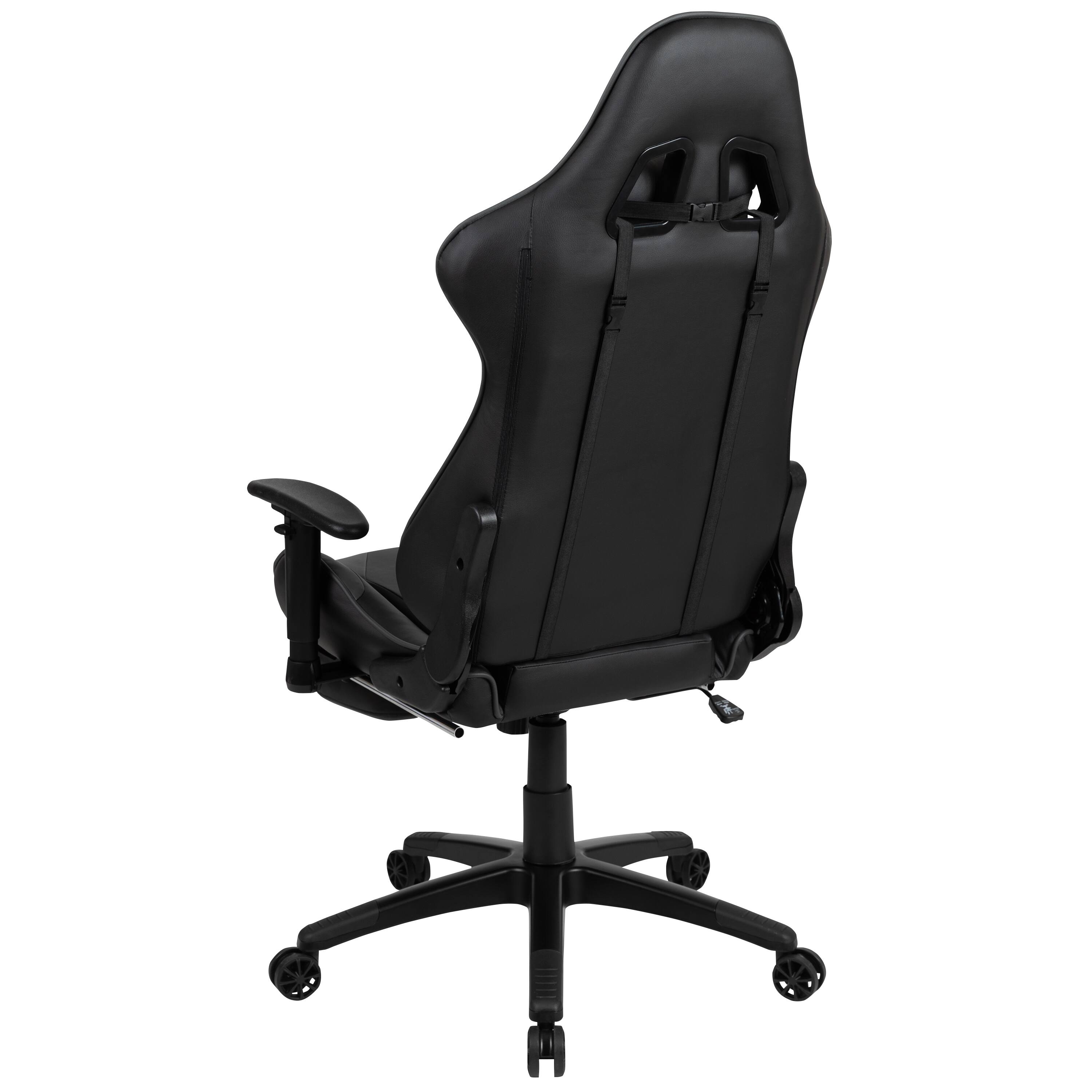 Alt View 5. Emma + Oliver - Z300 Gaming Racing Office Ergonomic PC Chair with Reclining Back and Footrest - Gray.