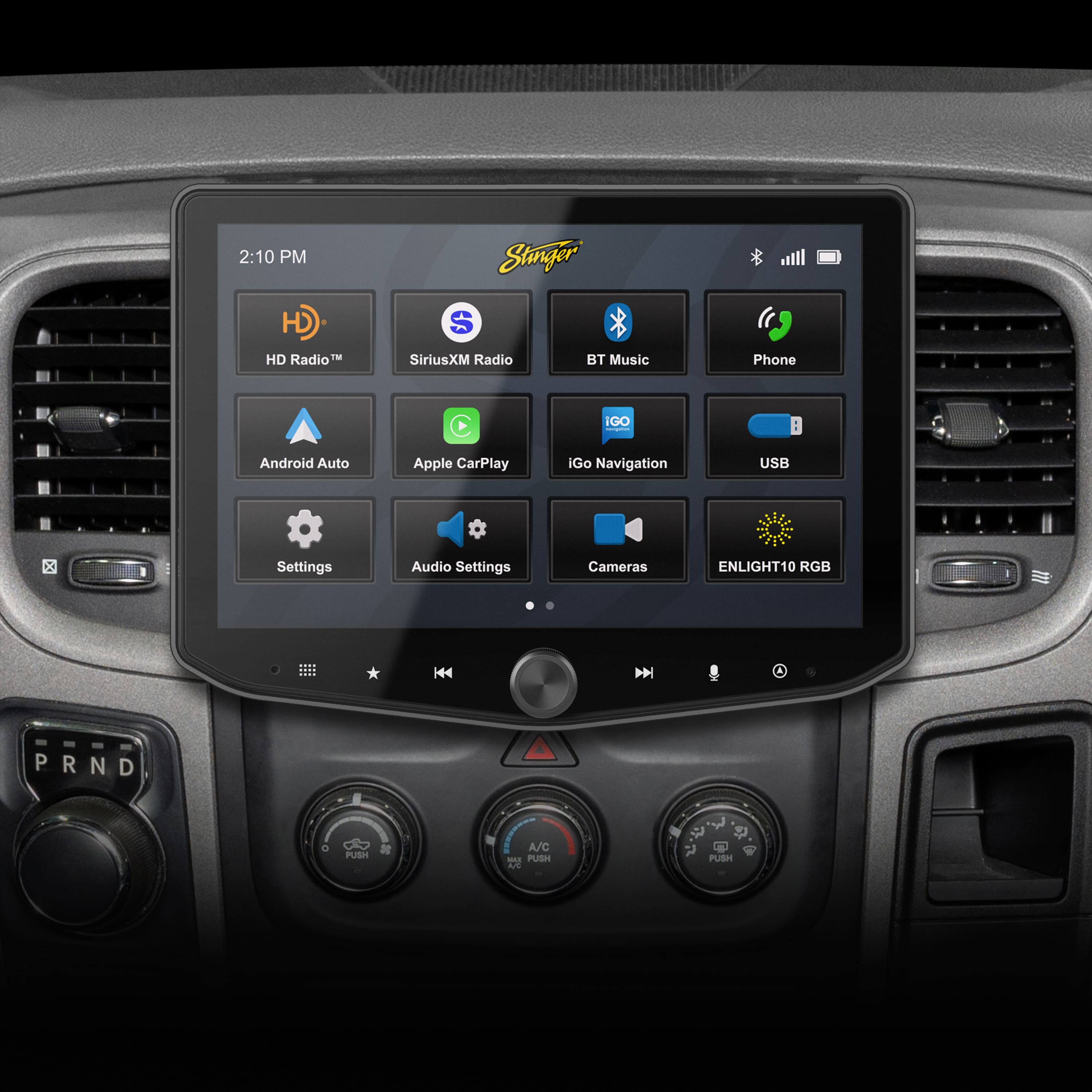 Stinger - 10.1” Android Auto/Apple CarPlay Bluetooth Digital Media Receiver - Black - Front_Zoom