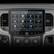 The text on the image is grouped and corrected as follows:
2:10 PM Stinger HD S HD Radio SiriusXM Radio BT Music Phone IGO Android Auto Apple CarPlay iGo Navigation USB C Settings Audio Settings Cameras ENLIGHT10 RGB H44 DN PRND P R N D . PUSH A/C - PUSH AE 2 $ PUSH