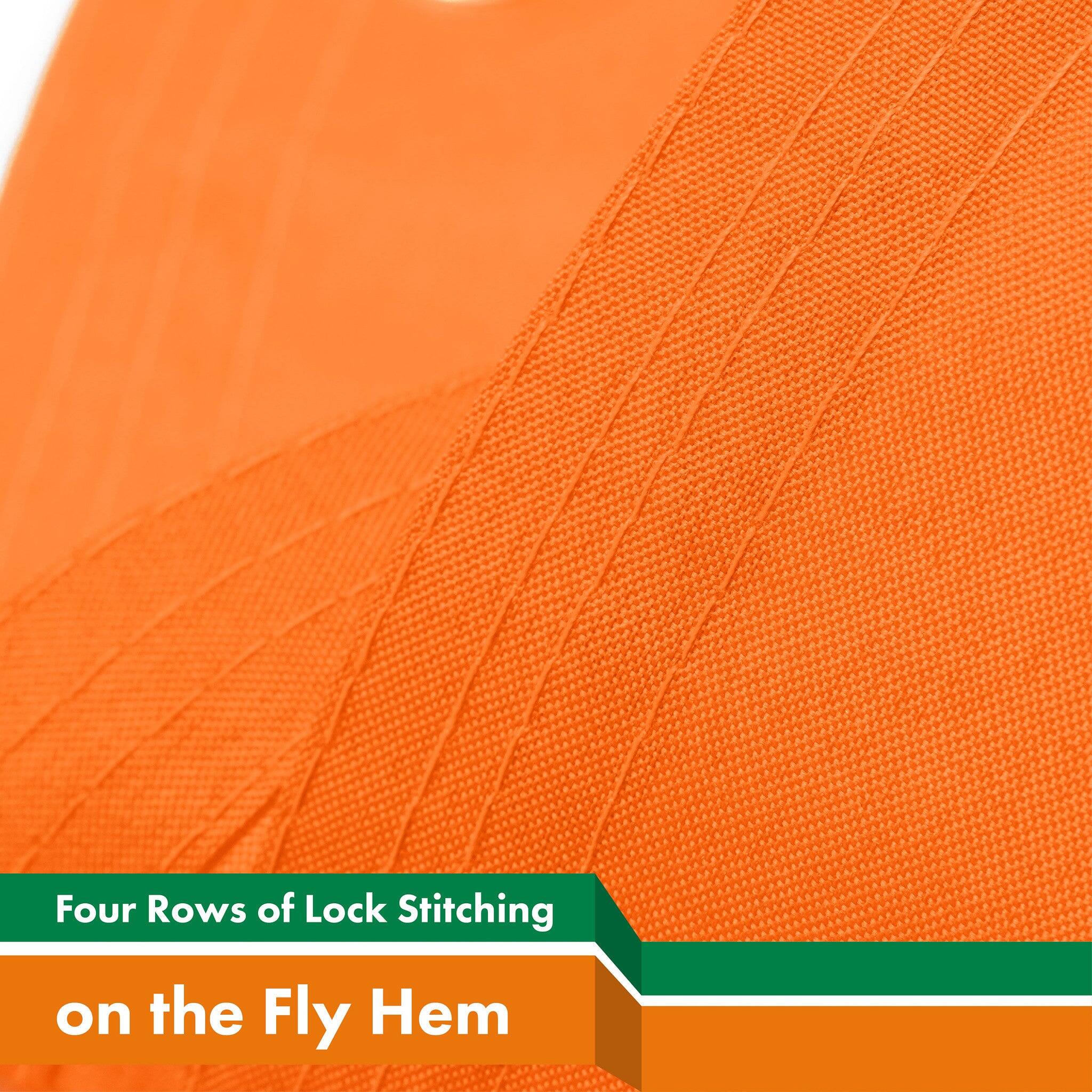 Four Rows of Lock Stitching on the Fly Hem