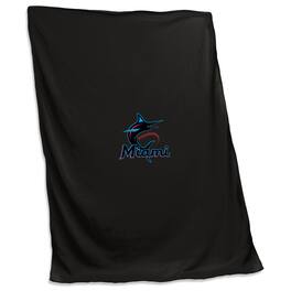 Logo Brands - Miami Marlins 54'' x 84'' Sweatshirt Blanket - Multicolor