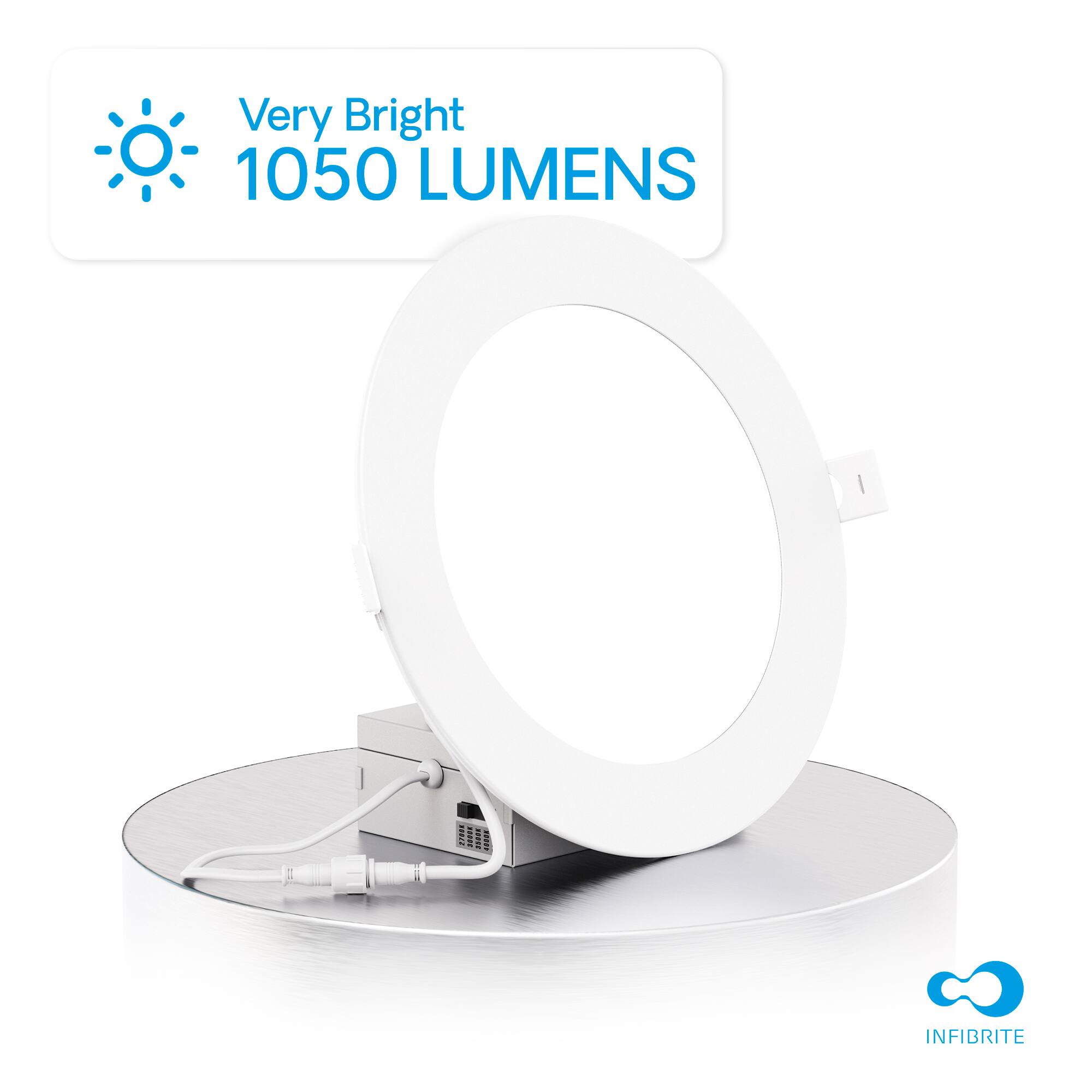 Very Bright  
1050 LUMENS  

INFIBRITE