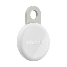 Chipolo - LOOP - Rechargeable Bluetooth Tracker for Keys & Bags, Out of Range Alerts, Apple Find My & Android Find Hub Compatible - Chalk