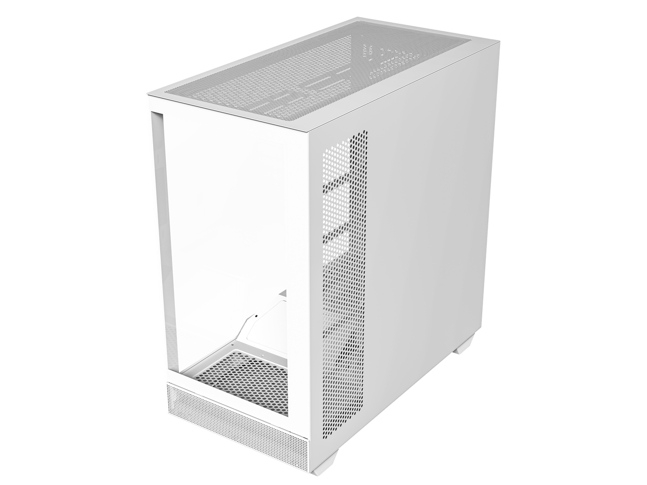 Alt View 3. DIYPC - DIYPC IDX6-W-NF White ATX Gaming Case, Dual USB3.0/Type-C, Dual Tempered Glass (Fans Not Incl.) - White.