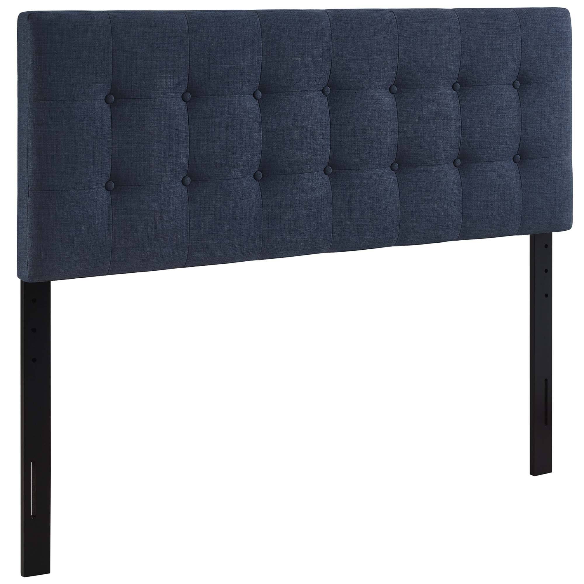 Emily Upholstered Fabric King Headboard by Modway - Blue