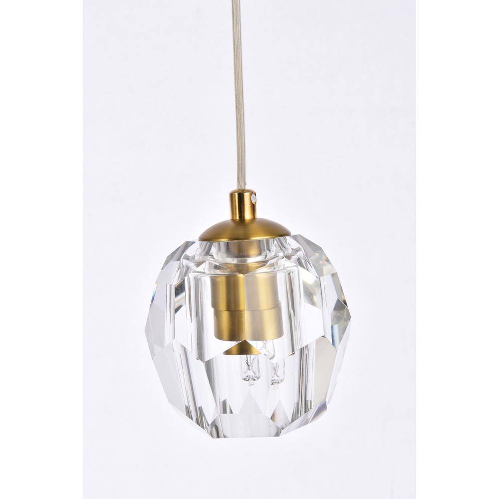 Alt View 1. Elegant Lighting - Eren 3 lights Gold pendant - Gold.