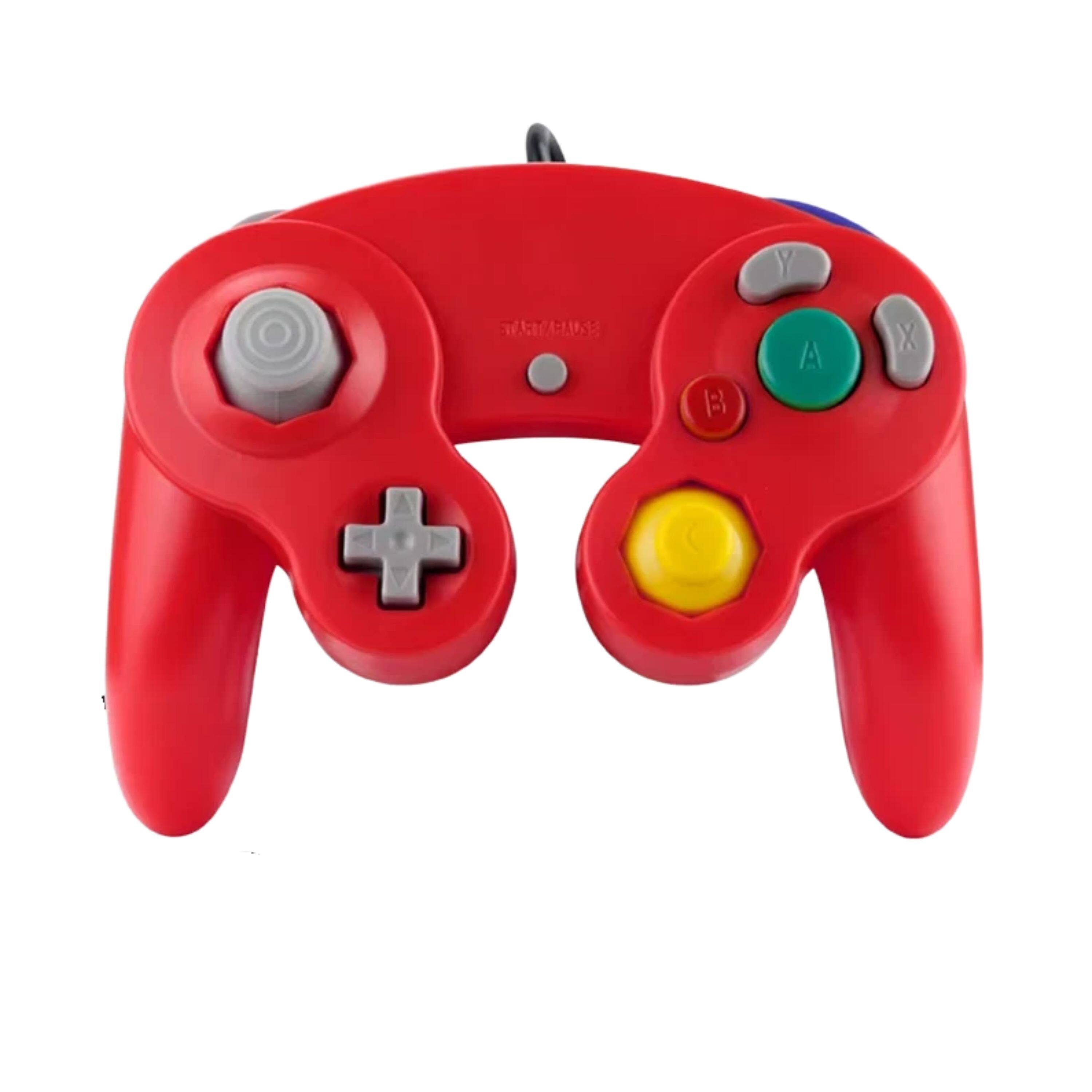 Angle. Kitcheniva - Wired NGC Controller Gamepad For Nintendo GameCube GC Wii U Console Red - Red.
