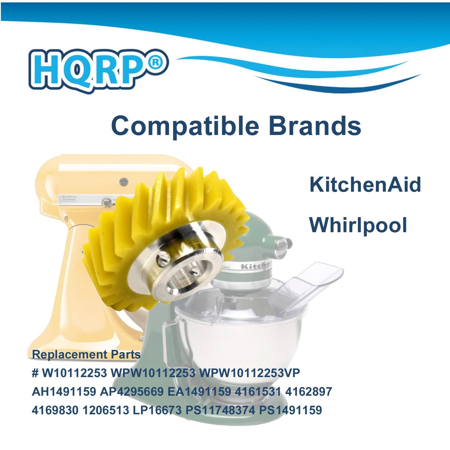 HQRP Compatible Brands KitchenAid Whirlpool Replacement Parts  
# W10112253 WPW10112253 WPW10112253VP AH1491159 AP4295669 EA1491159 4161531 4162897 4169830 1206513 LP16673 PS11748374 PS1491159