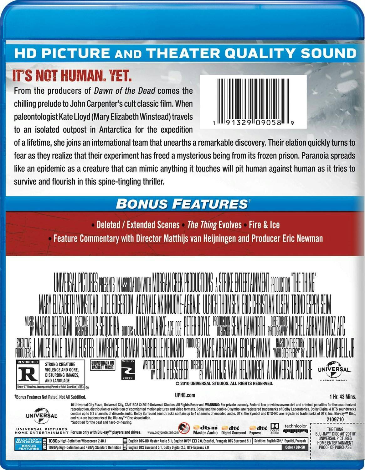 Back. The Thing (Blu-ray New Box Art) [Blu-ray].