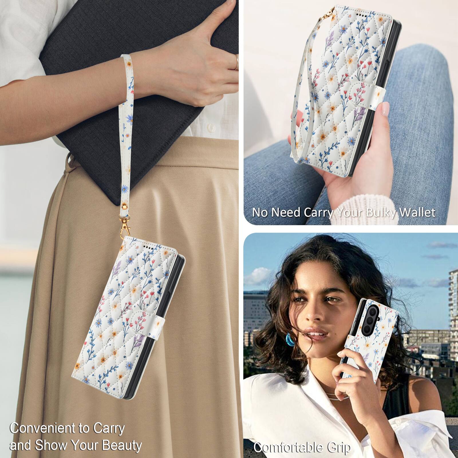 No Need Carry Your Bulky Wallet  
Convenient to Carry and Show Your Beauty  
Comfortable Grip