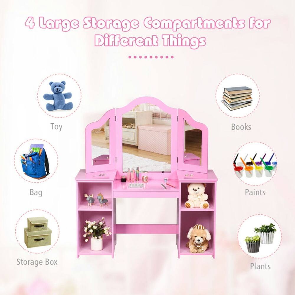4 Large Storage Compartments for Different Things

- Toy
- Books
- Bag
- Paints
- Storage Box
- Plants