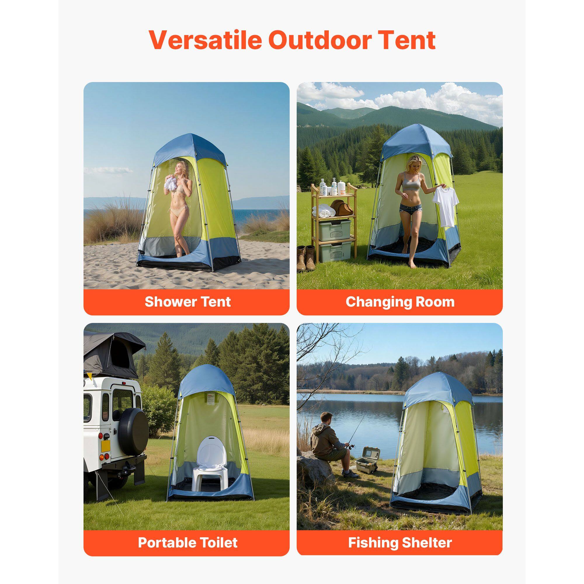 Versatile Outdoor Tent

- Shower Tent
- Changing Room
- Portable Toilet
- Fishing Shelter