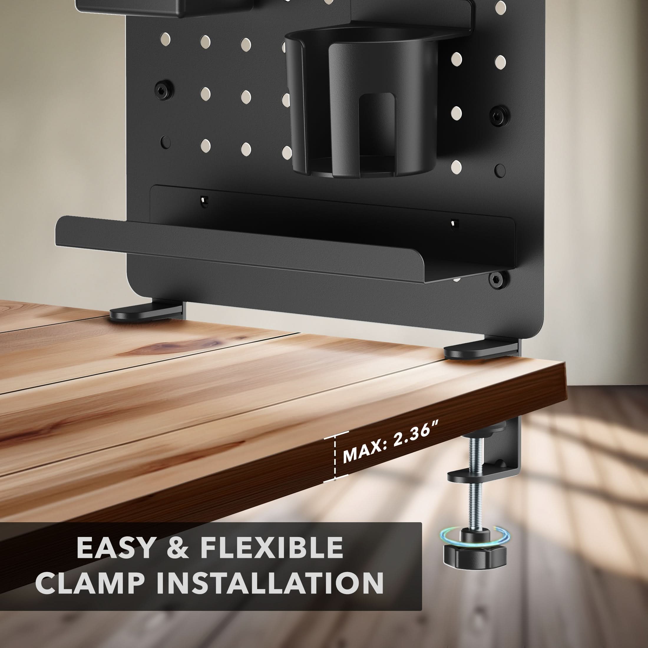 2.36" MAX: EASY & FLEXIBLE CLAMP INSTALLATION