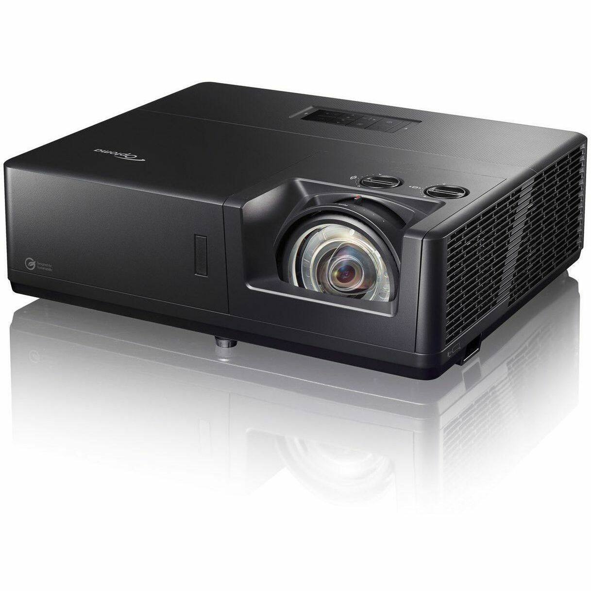 Alt View 8. Optoma - Optoma ZK608TST 3D Short Throw DLP Projector - 16:9 - Black - High Dynamic Range (HDR) - Front - 2160p - 30000 Hour - 1.07 Billion Colors (30-bit).