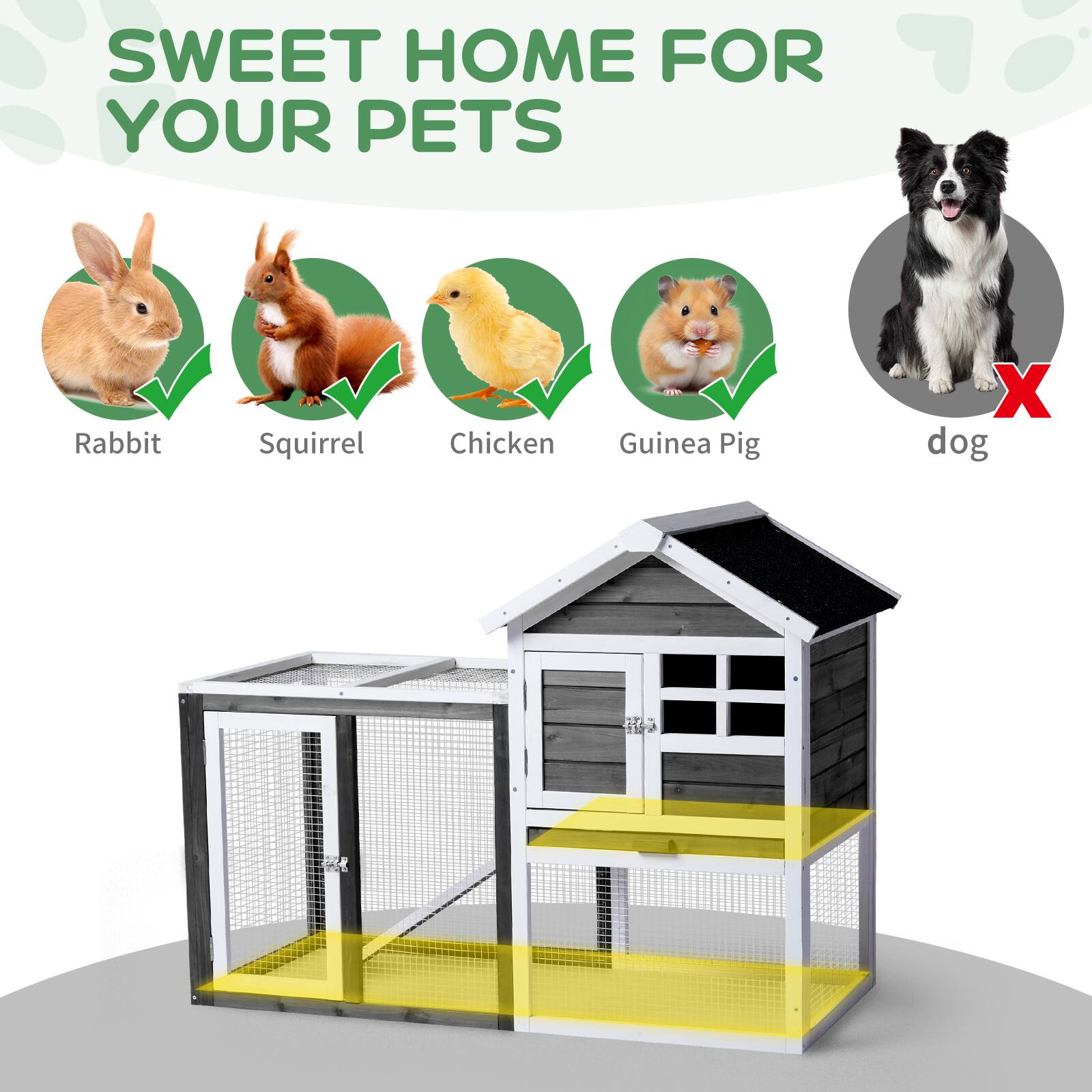 SWEET HOME FOR YOUR PETS

- Rabbit
- Squirrel
- Chicken
- Guinea Pig
- X dog