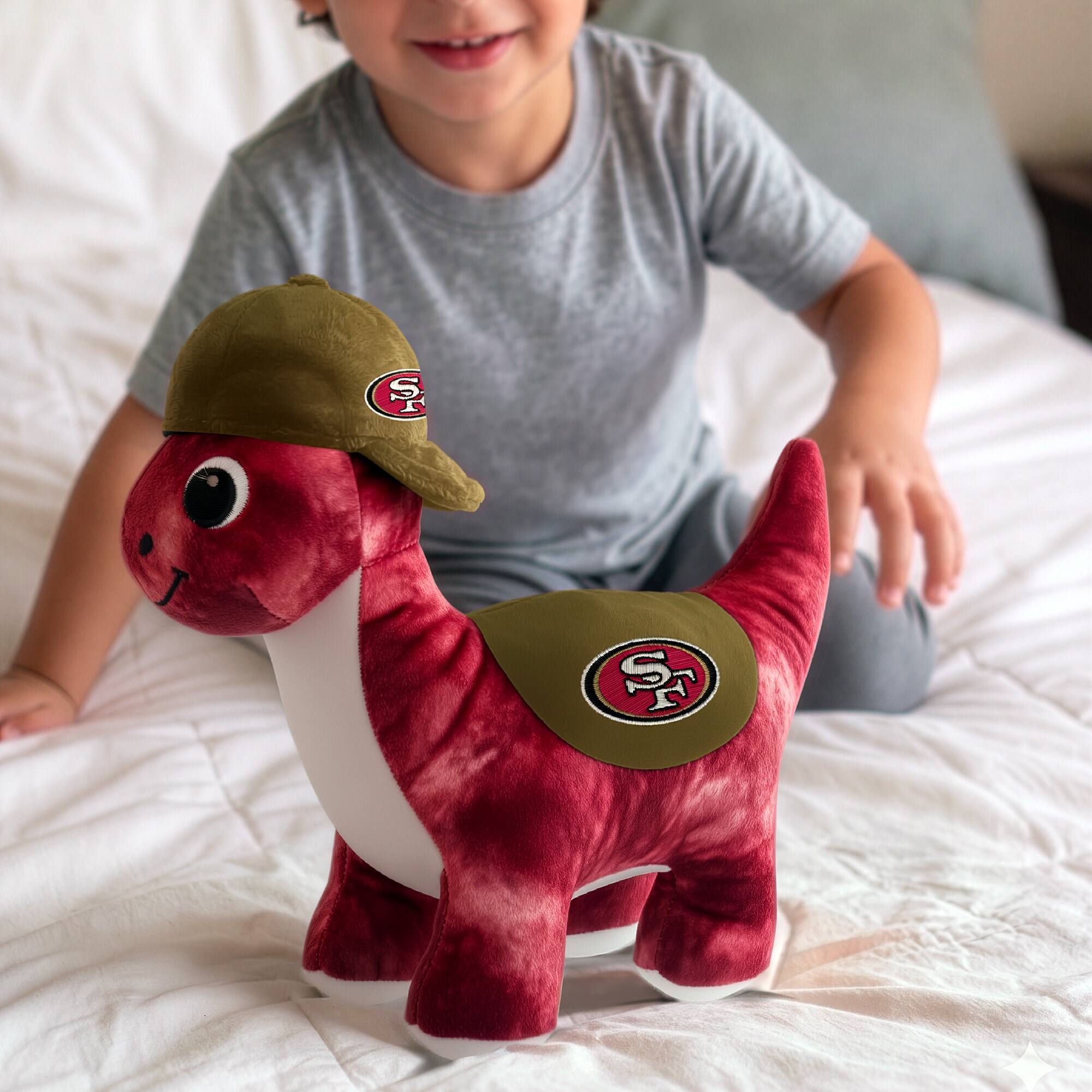 Alt View 2. Sporticulture - San Francisco 49ers Huddle Plush Fanasaur - Multicolor.