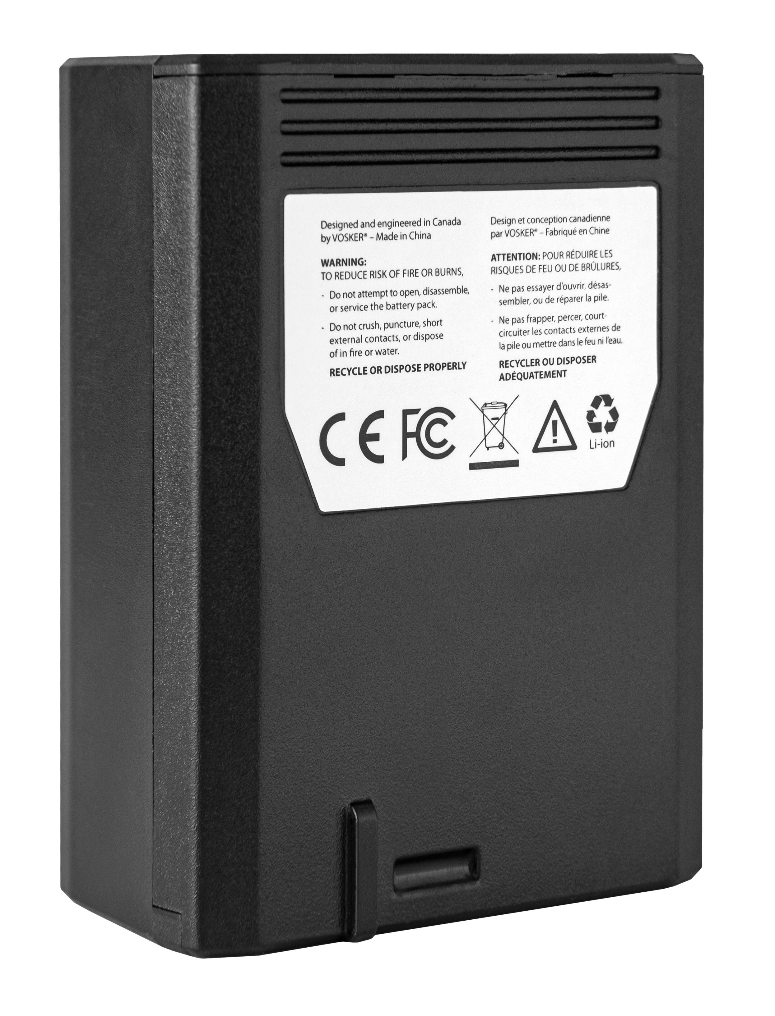 Alt View 13. Vosker - V-LIT-B3 Rechargeable Lithium Battery for V300 - Black.