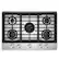 Front. KitchenAid - KitchenAid - KitchenAid 30 in. Gas Cooktop with 5 Burners and Integrated Wok Grate - Stainless Steel.