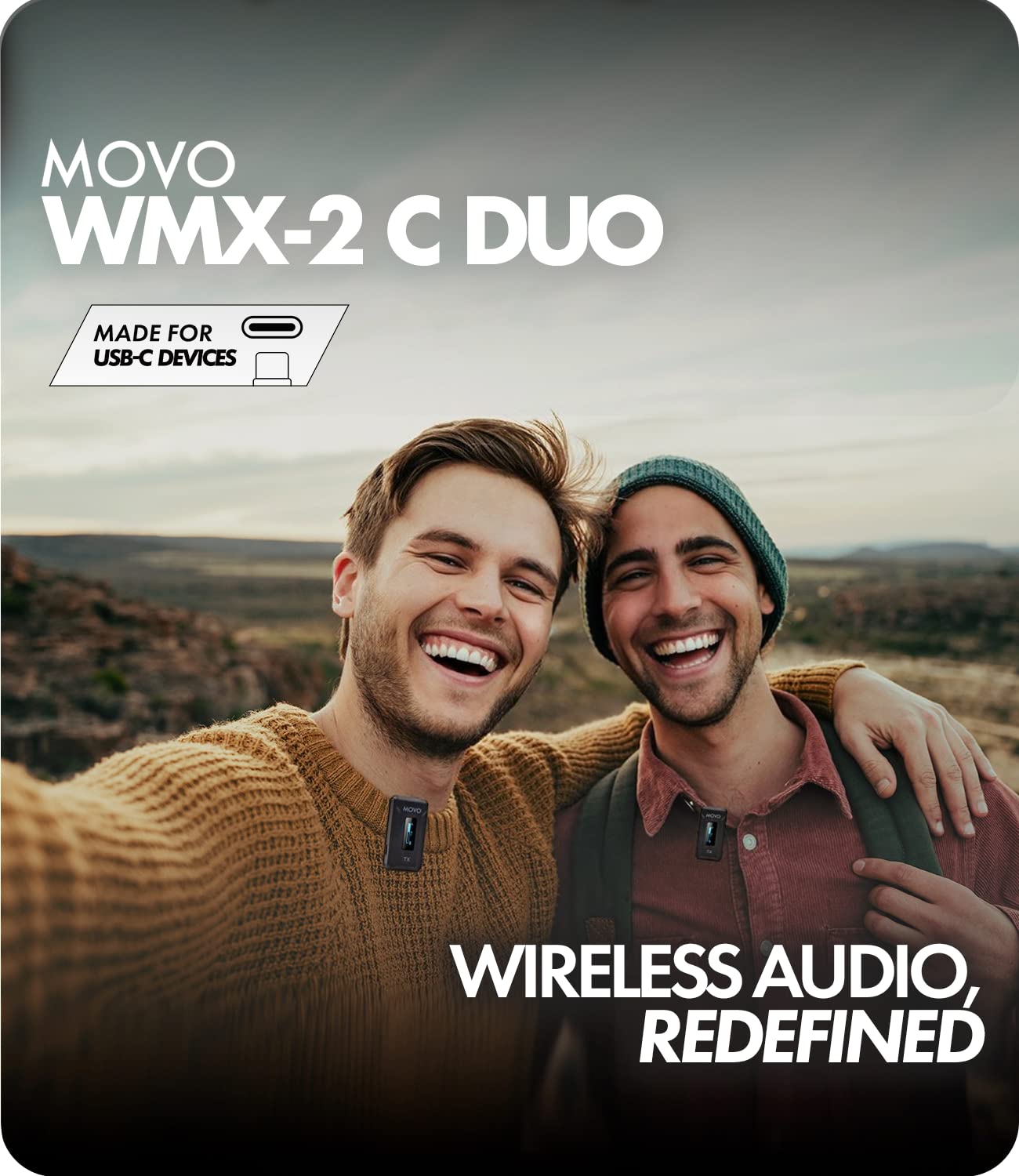 MOVO WMX-2 C DUO

MADE FOR USB-C DEVICES

WIRELESS AUDIO, REDEFINED