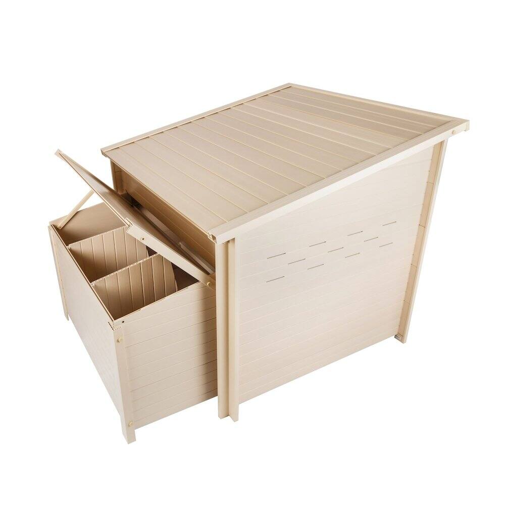 Back. New Age Pet - ECOFLEX Jumbo Fontana Chicken Barn in Tan - Maple.