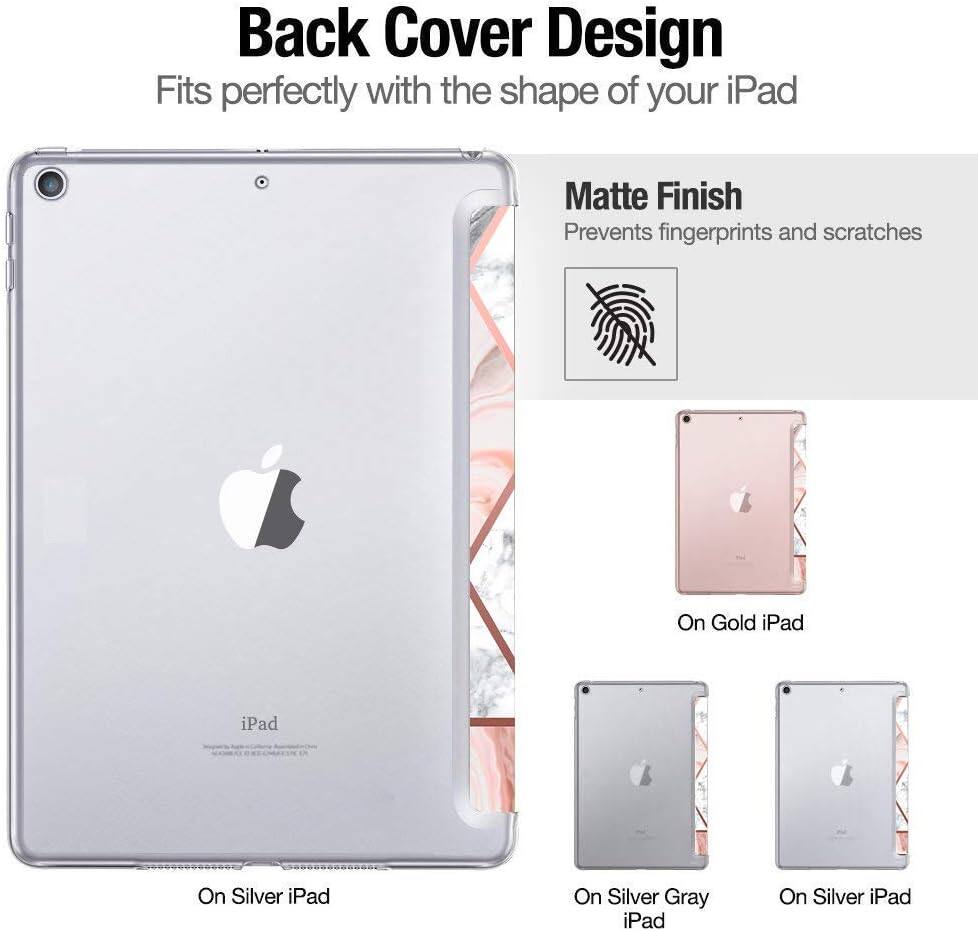 Back Cover Design  
Fits perfectly with the shape of your iPad

Matte Finish  
Prevents fingerprints and scratches

On Gold iPad  
On Silver iPad  
On Silver Gray iPad  
On Silver iPad