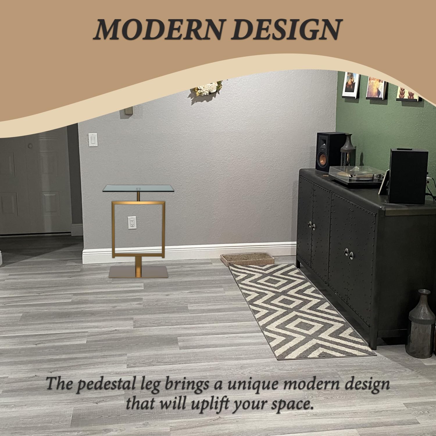 MODERN DESIGN

The pedestal leg brings a unique modern design that will uplift your space.