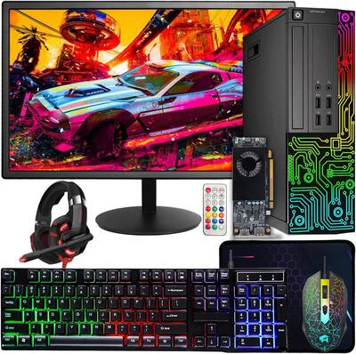 Dell Refurbished Excellent Gaming OptiPlex RGB PC Combo, Intel Dell Refurbished Excellent Gaming OptiPlex RGB PC Combo, Intel
