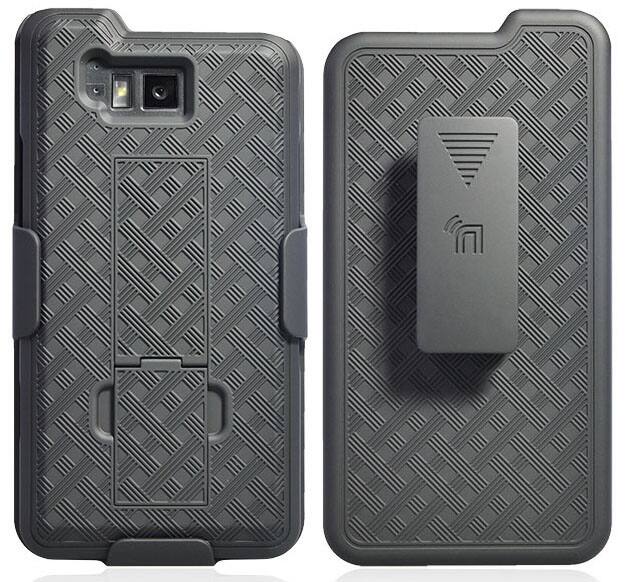Alt View 2. Nakedcellphone - Case with Stand and Belt Clip Holster Combo for Sonim XP8 (XP8800) - Black.