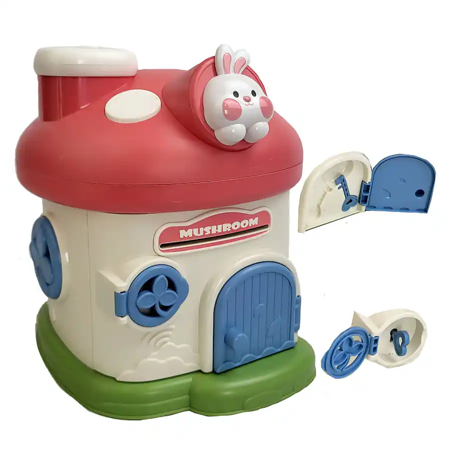 Kitcheniva Kids Lockable Piggy Bank Mushroom Coin Box 2 Keys Toy Pink ...