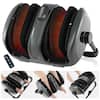 Angle. Costway - Foot & Calf Massager Vibration Compression Electric Leg Massager Machine with Heat Gray - Gray/Black.