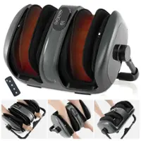 Costway - Foot & Calf Massager Vibration Compression Electric Leg Massager Machine with Heat Gray - Gray/Black - Angle_Zoom