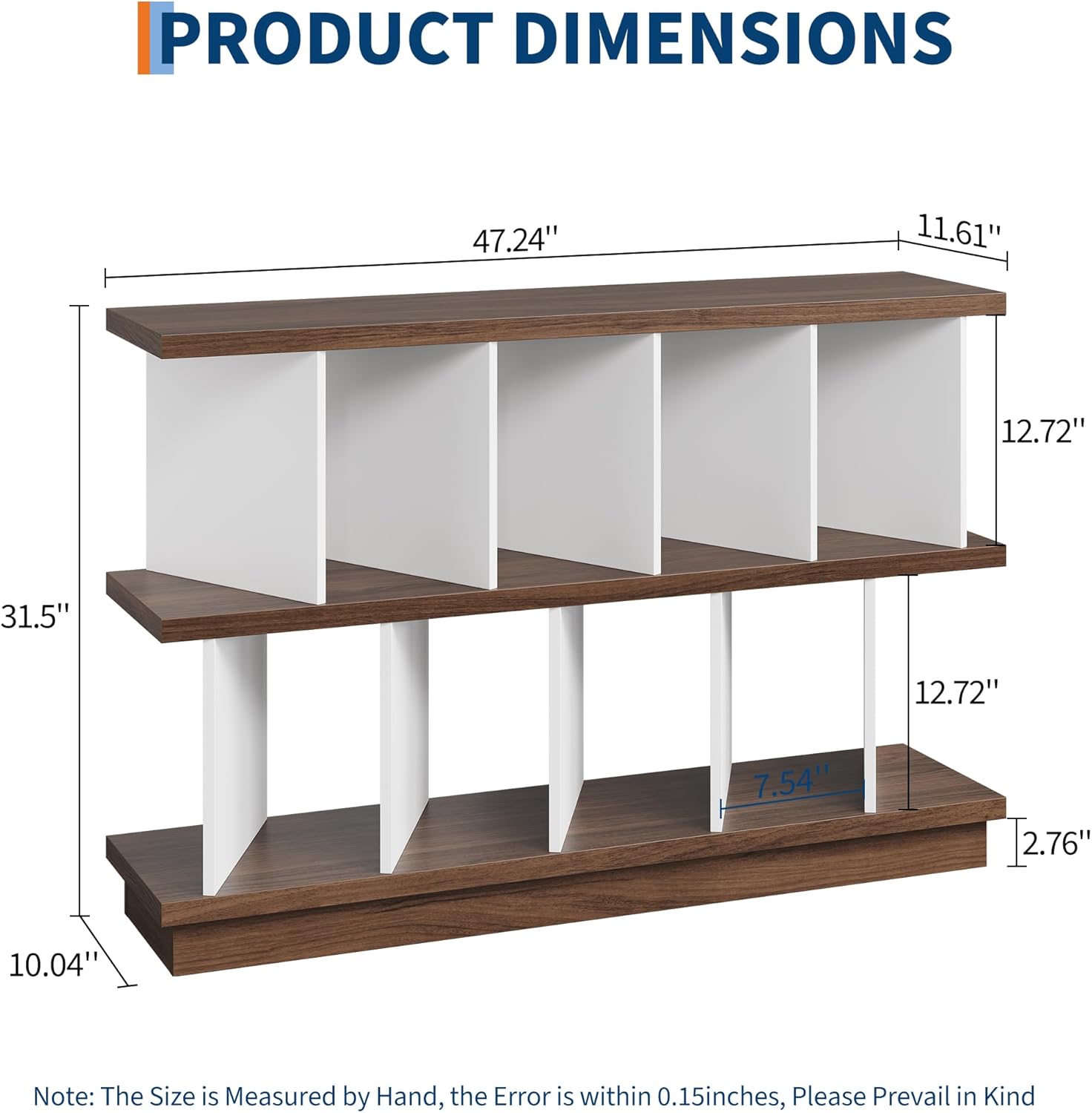 PRODUCT DIMENSIONS  
47.24" x 11.61" x 12.72" x 31.5" x 12.72" x 7.54" x 2.76" x 10.04"  

Note: The Size is Measured by Hand, the Error is within 0.15inches, Please Prevail in Kind