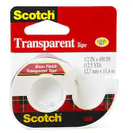Scotch - 1/2 in. W X 450 in. L Transparent Tape Pack of 8