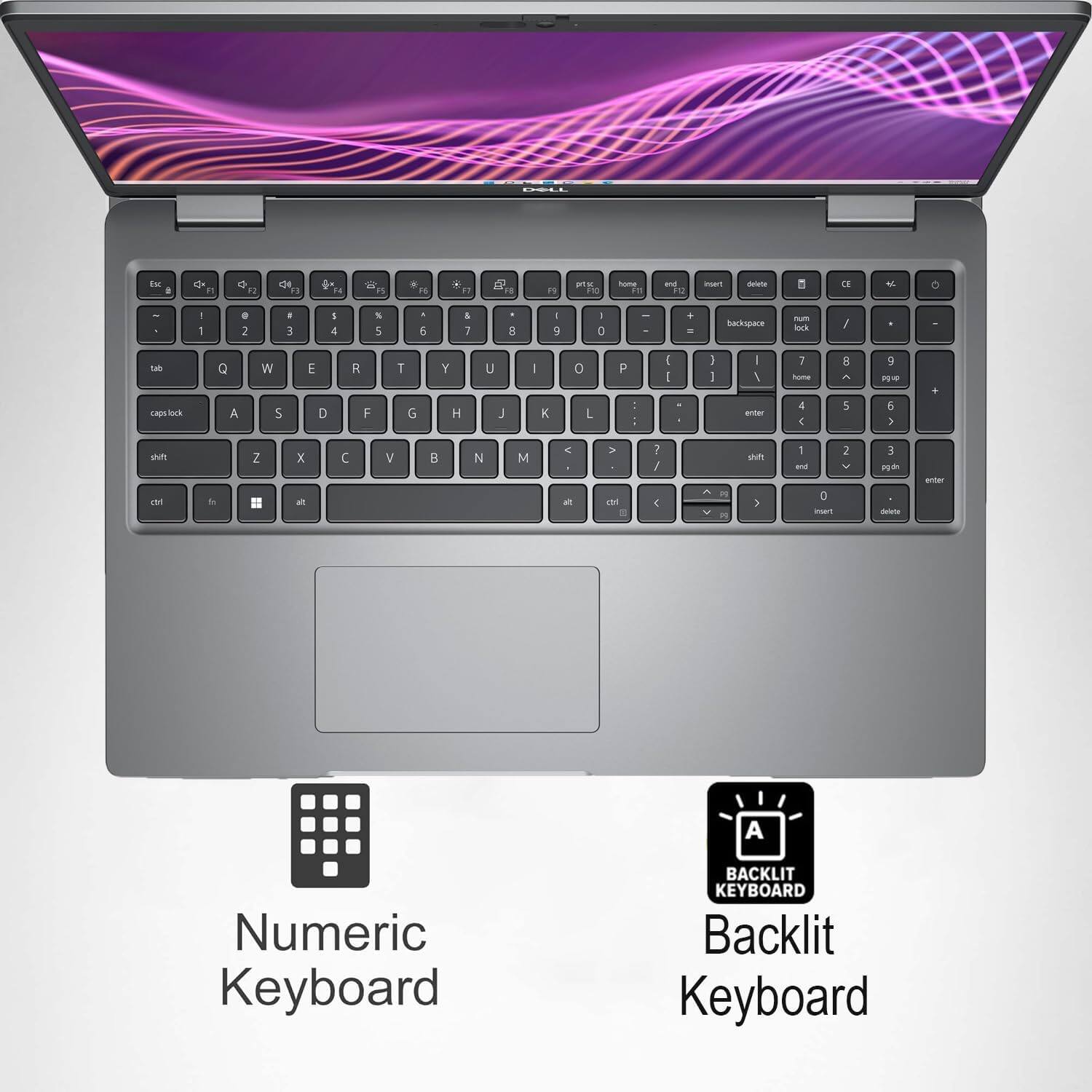 Numeric Keyboard  
Backlit Keyboard