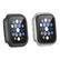 Front. Insignia™ - Bumper with Glass Screen Protector for Apple Watch 46mm - Black and Clear.