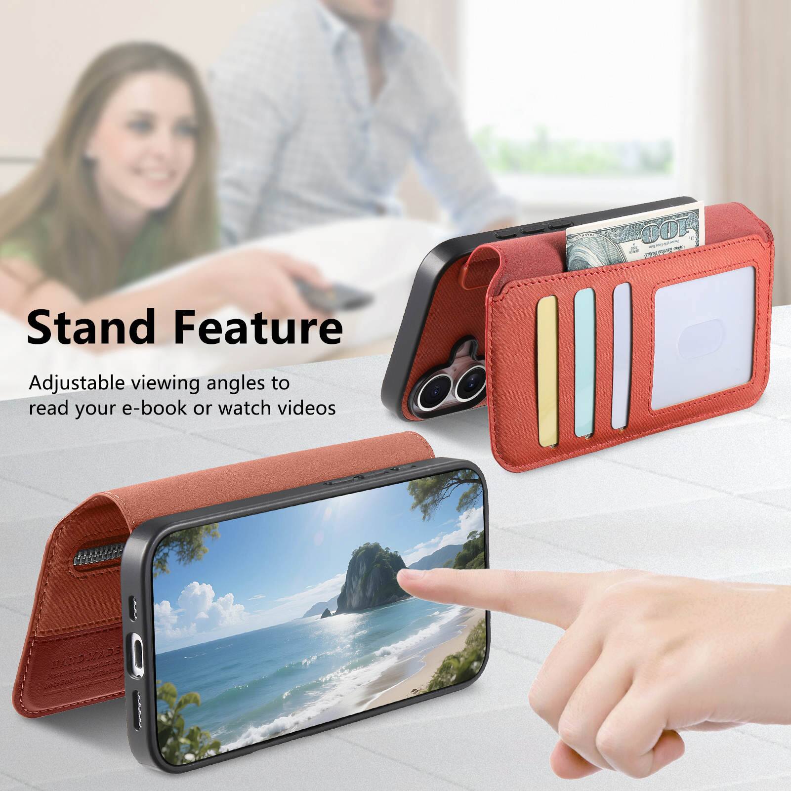 100 Stand Feature Adjustable viewing angles to read your e-book or watch videos