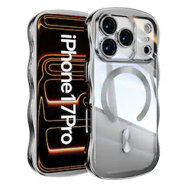 UUCOVER - For Apple iPhone 17 Pro Magnetic Case Compatible with MagSafe, Shockproof Electroplated Bumper Clear Slim Phone Cover - Silver