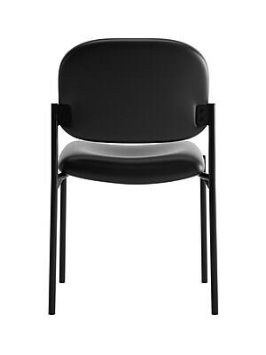 Alt View 1. HON - Scatter Stacking Guest Chair SofThread Leather - Black.