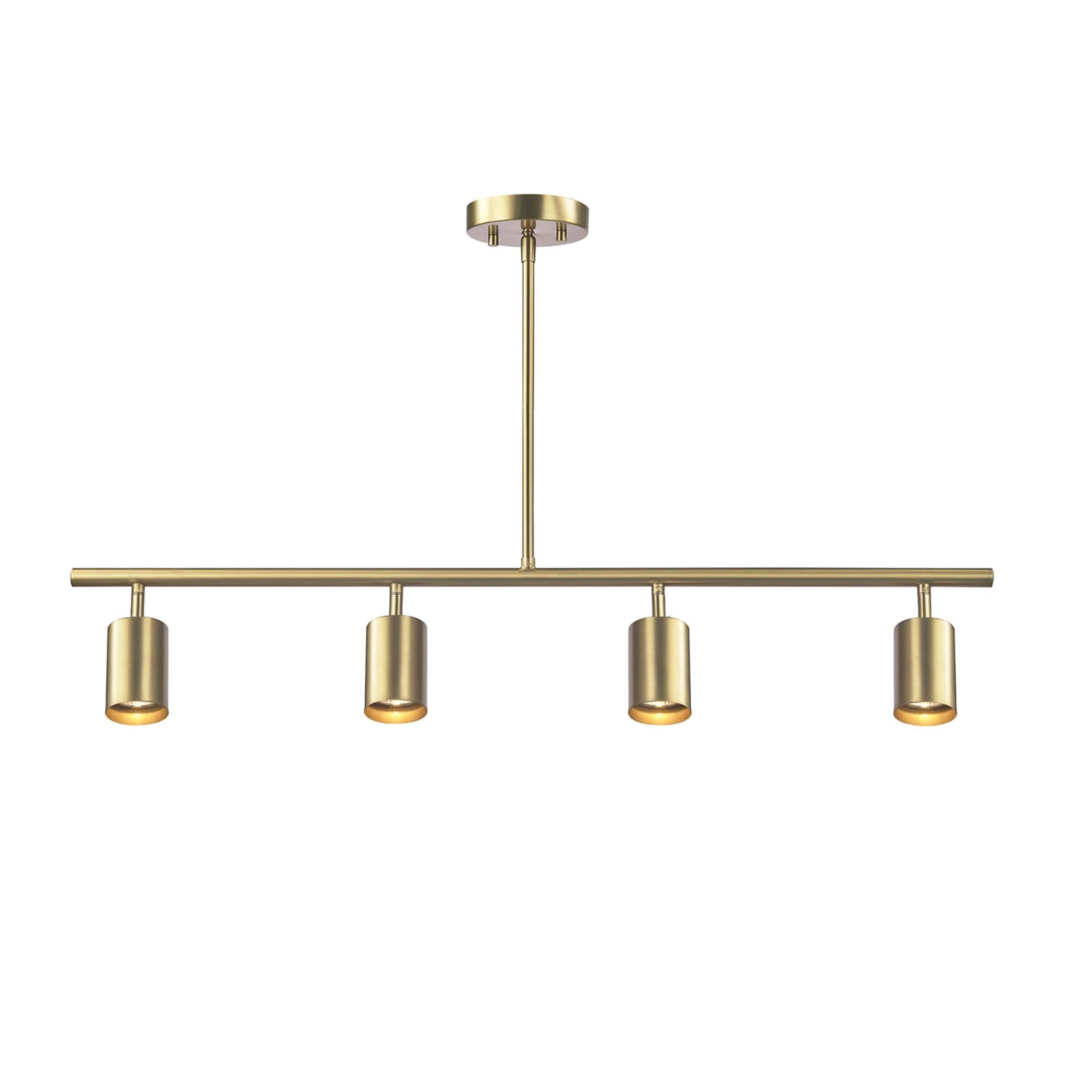 Dazzed Corner - 4-Light Adjustable Height Track Lighting - Gold
