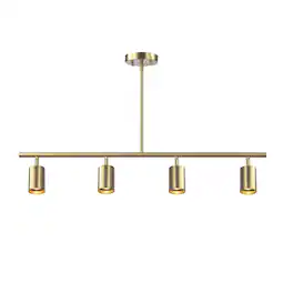 Dazzed Corner - 4-Light Adjustable Height Track Lighting - Gold