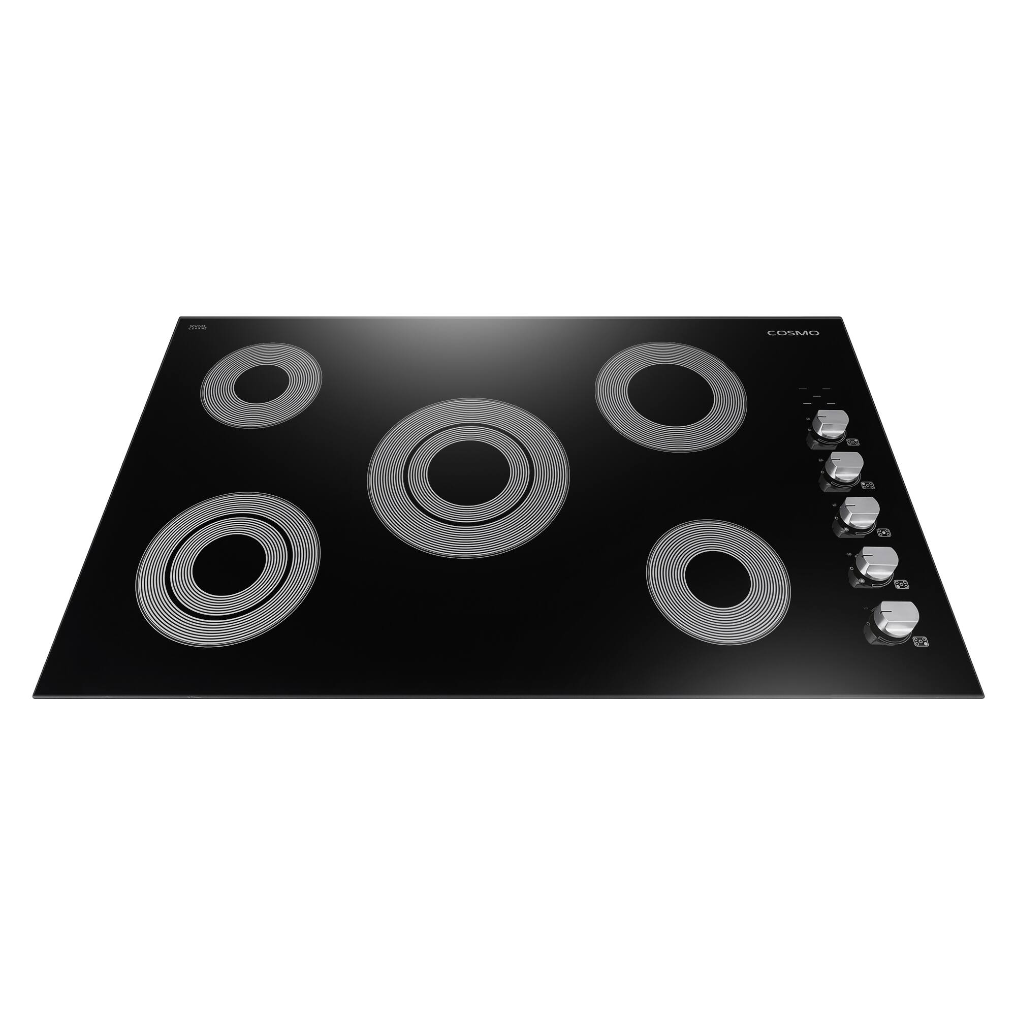 Alt View 1. COSMO - COS-365ECC 36 in. Electric Ceramic Glass Cooktop with 5 Burners, Hot Surface Indicator Light and Control Knobs - Black.