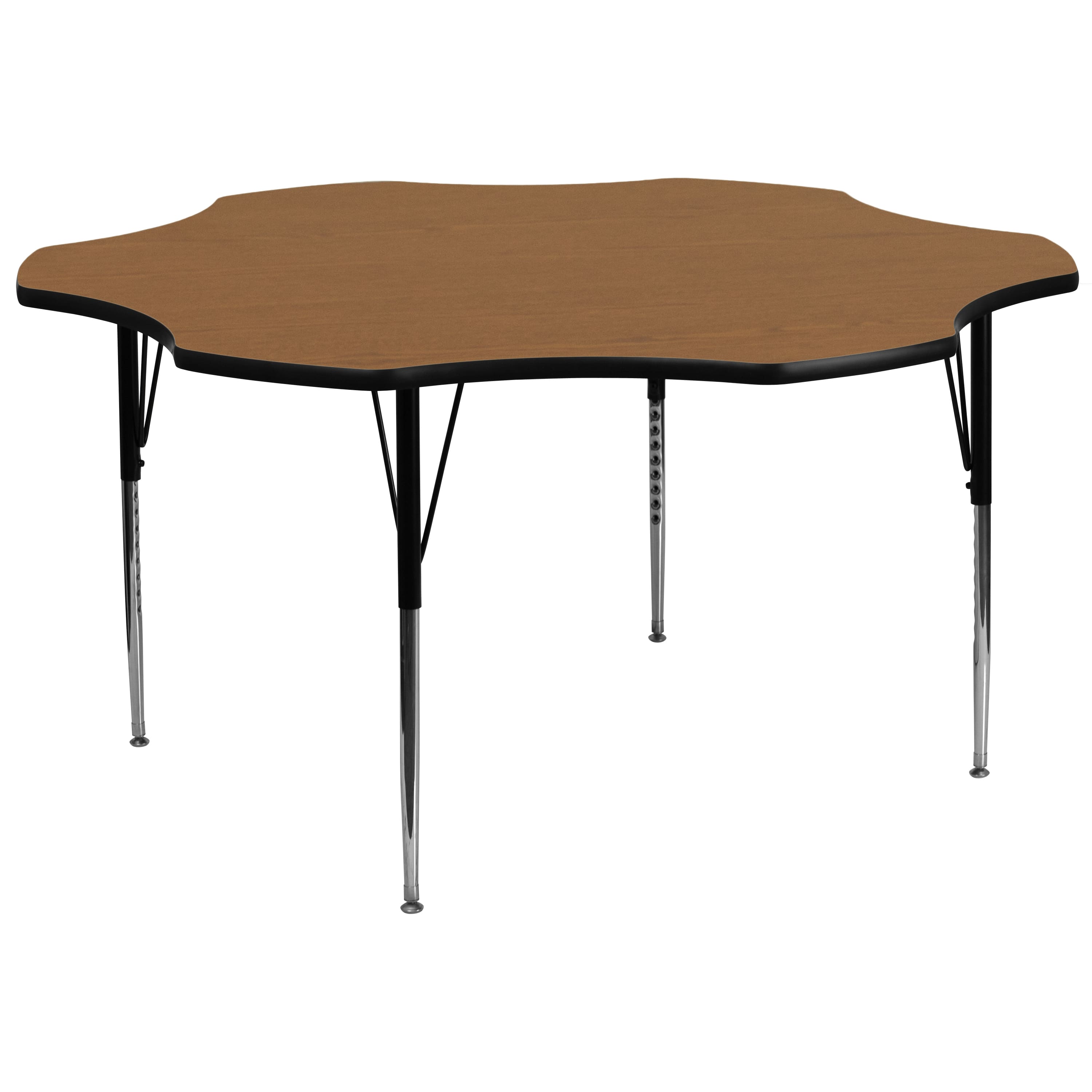 Flash Furniture - Wren 60'' Flower Oak Thermal Laminate Activity Table - Standard Height Adjustable Legs - Brown price history on PriceWatchPro